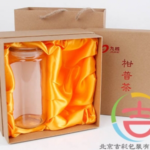 牛皮紙燙紅金茶葉包裝盒